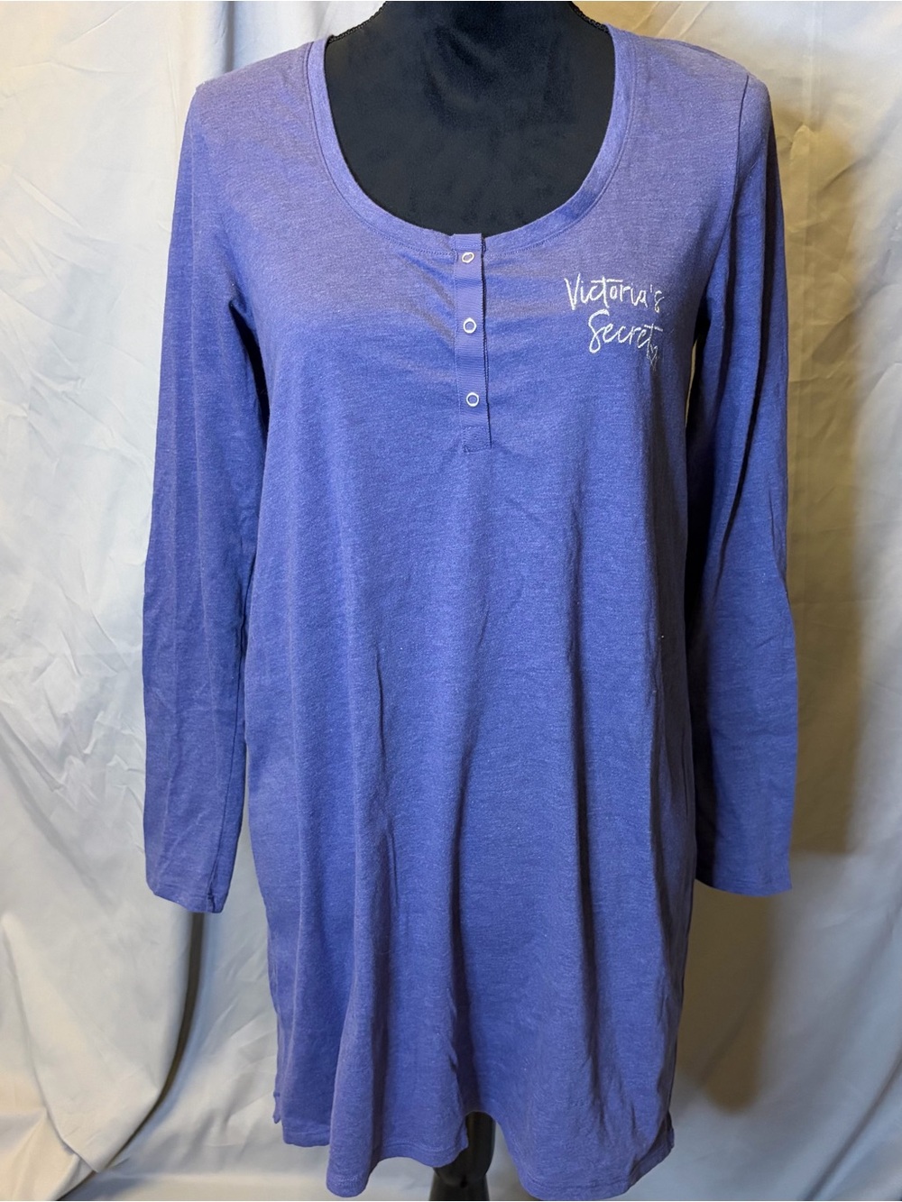 Victoria's Secret Indigo Scoop-Neck Henley Nightshirt - Picture 2 of 10